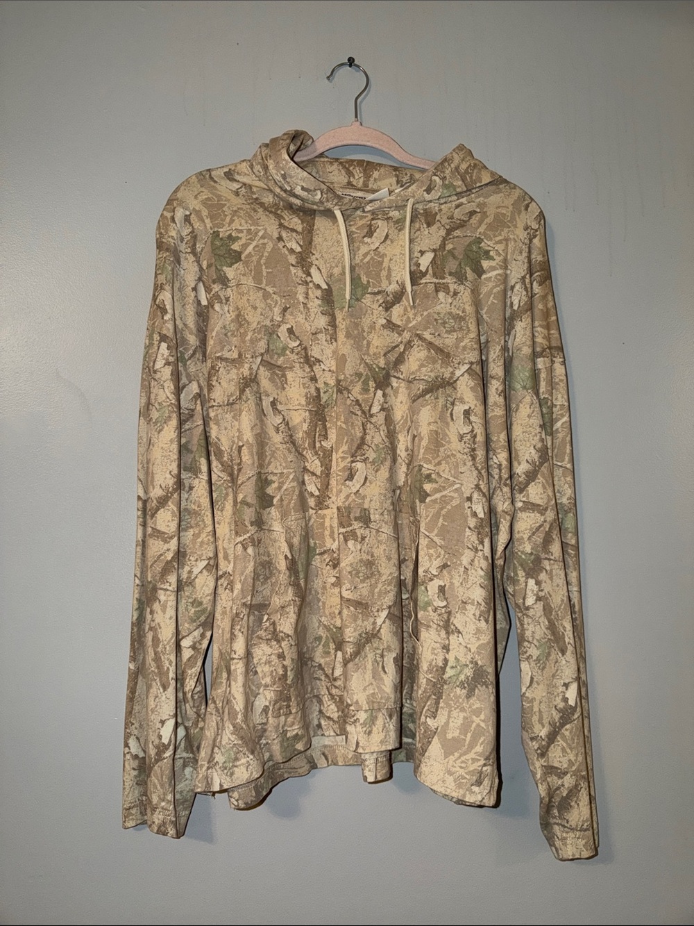 Men's Camo Hoodie - Beige & Green